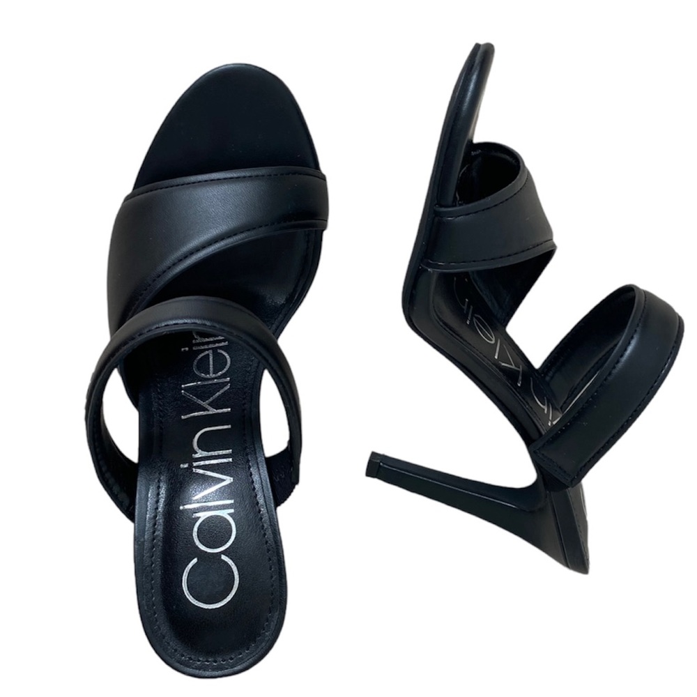 Calvin Klein Sallyn Heeled Black Mules